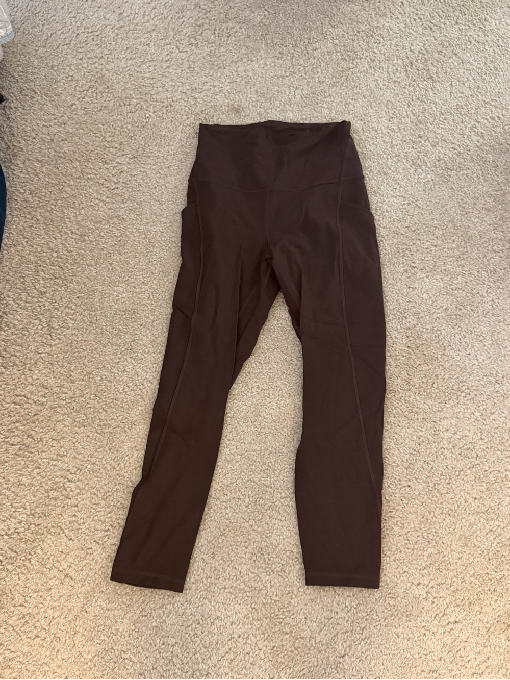 lululemon athletica brown align leggings with pockets